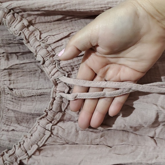 ROSE PINK ROMPER JUMPSUIT Harem SMALL SQUARE NECK  SPAGHETTI STRAP Pastel - Picture 9 of 12